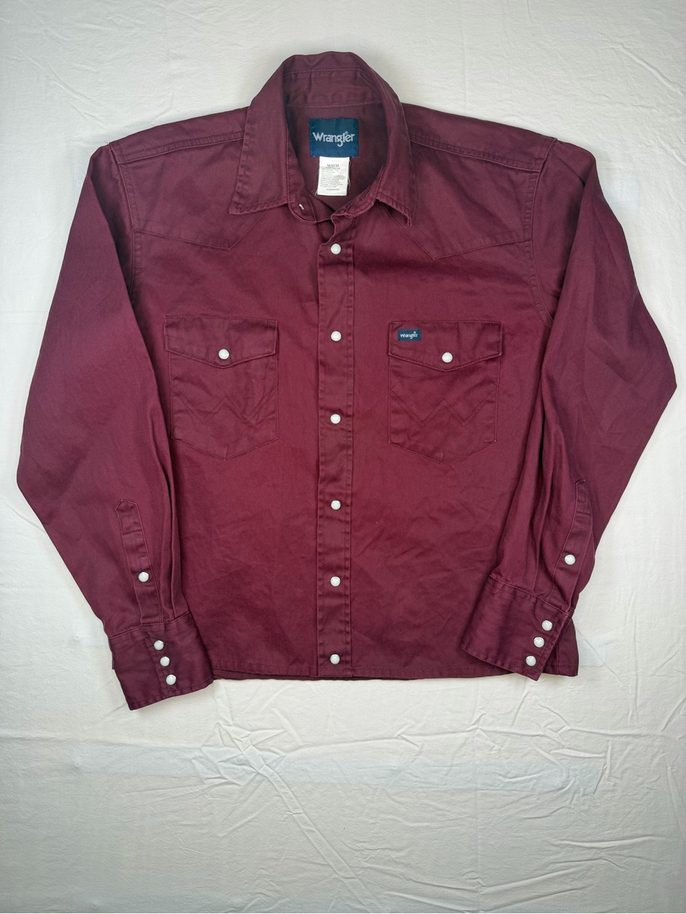 Wrangler Western Pearl Snap Shirt Women’s Medium Burgundy